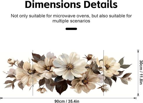 Microwave Dust Proof Cover Anti-Oil Dustproof Home Decor with Autumn Flower Pattern, Decorative Kitchen Anti-Oil Dustproof Home Decor (Flower B) in Saudi Arabia