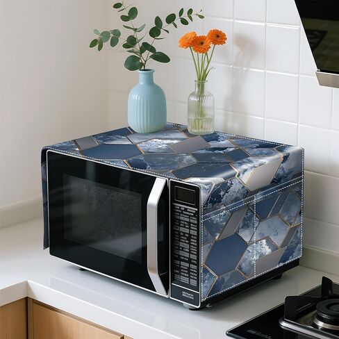 Microwave Dust Proof Cover Anti-Oil Dustproof Home Decor with Autumn Flower Pattern, Decorative Kitchen Anti-Oil Dustproof Home Decor (Flower B) in Saudi Arabia