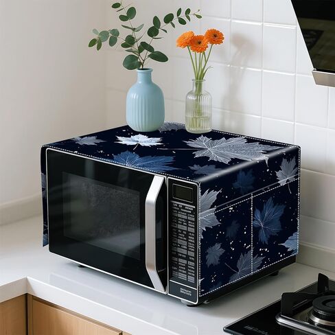 Microwave Dust Proof Cover Anti-Oil Dustproof Home Decor with Autumn Flower Pattern, Decorative Kitchen Anti-Oil Dustproof Home Decor (Flower B) in Saudi Arabia