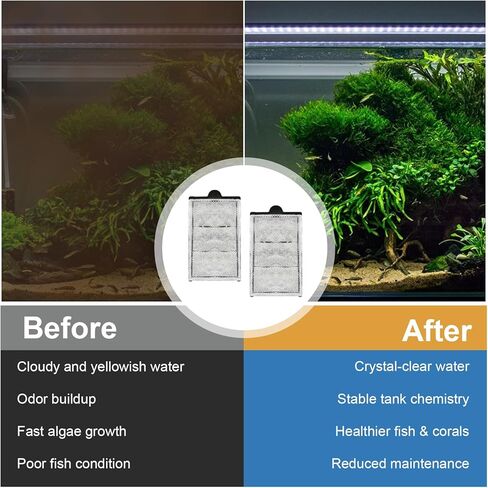 قطعتان من خراطيش الكربون البديلة لأحواض السمك Aquatop Pisces، تناسب عالميًا لجميع نماذج أحواض السمك الكل في واحد، لـ PCS-5G، وPCS-3G، وPCS-5GB، وPCS-5GC، وكربون خزان الأسماك (نماذج PCS-RCI) in Kuwait