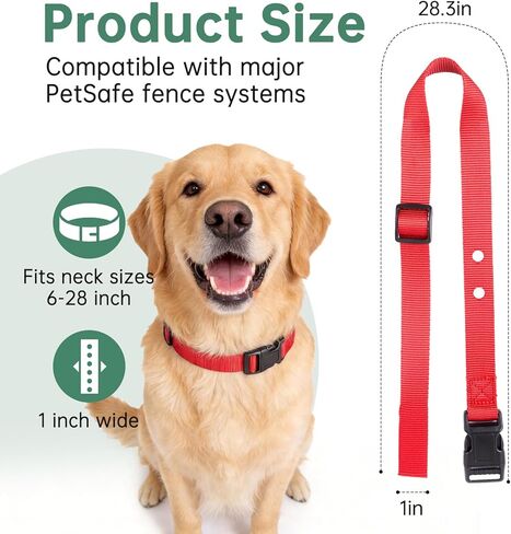 طوق بديل متوافق مع Petsafe إذا كان 100 حزمة من 2، بوليستر قابل للتعديل وخفيف الوزن، استبدال طوق متوافق مع Petsafe لأطواق السياج الداخلية واللاسلكية، ملاءمة مريحة in Kuwait