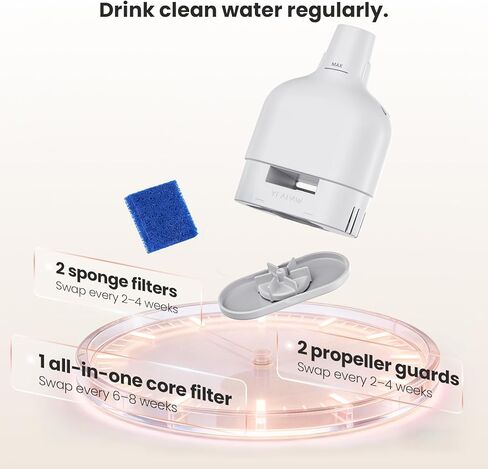 Cat Water Fountain Filters 1 Pack Five Stages Filtration Cat Fountain Replacement Filters for Stainless Steel Water Fountain 2 Months Set of Replacement Filters for Ultra Quiet Cat Fountain in Kuwait
