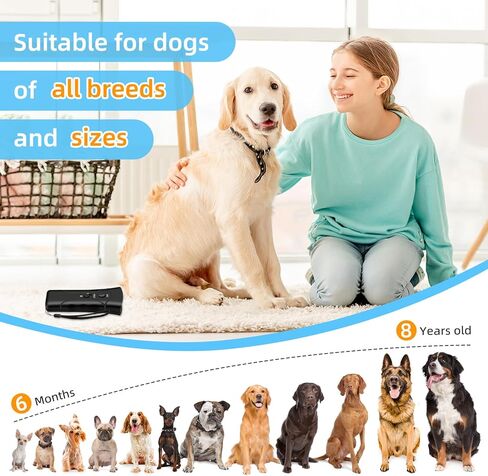 Anti Barking Device Ultrasonic Dog Deterrent Control Ultra Sonic Bark Deterrents Stop Waterproof Outdoor Corrector Devices 3 in 1 Frequencies Bark Guard Mod Trainer Stopper For Small Medium Large Dogs in Kuwait