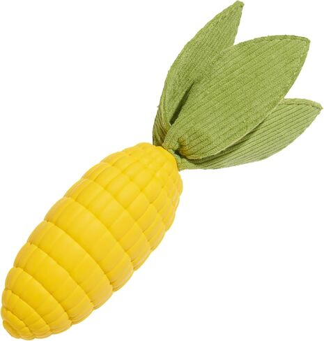 لعبة Barkbox Corn to Run للكلاب | ذرة مطاطية طبيعية معطرة بالكريمة مع أوراق قطيفة ثراشي وأصوات زقزقة | لعبة المضغ والارتداد للكلاب الكبيرة in Kuwait