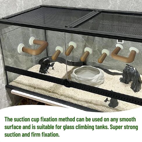 8PCS Pet Snake Climbing Stick Branch,Snake Enclosure Accessories,Snakes Terrarium Habitat Decoration for Ball Python,Cornsnakes,Garter Snakes (Suction Cup) in Kuwait