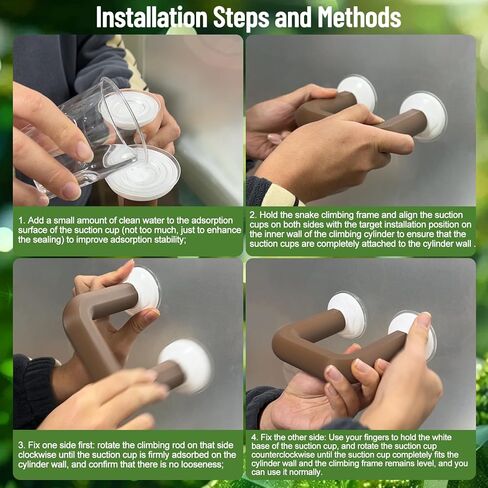 8PCS Pet Snake Climbing Stick Branch,Snake Enclosure Accessories,Snakes Terrarium Habitat Decoration for Ball Python,Cornsnakes,Garter Snakes (Suction Cup) in Kuwait