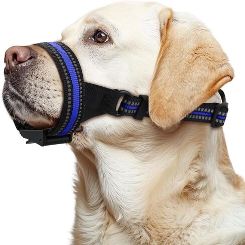 BONTHEE Dog Muzzle,Anti-Bite Adjustable Breathable Soft Muzzle for Small Medium Large Dogs - Vet Visits, Grooming & Training - Secure Fit, Lightweight Design,Allows Panting and Drinking in Kuwait