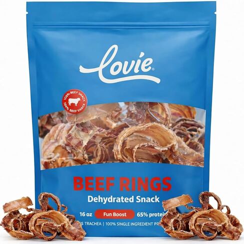 Lovie Beef Liver and Lung Dog Treats - Dehydrated Air Dried Soft Bites, High Protein, Two Ingredients, All Natural, 16 oz. in Kuwait