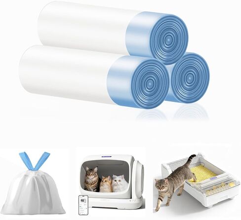 Self Cleaning Litter Box Accessories - Liners for Robotail-C32/C42&UBPET-C31/C41&Meowant-SC01/SC02/SC03/SC09 Self Cleaning Cat Litter Box, 60 PCS in Kuwait