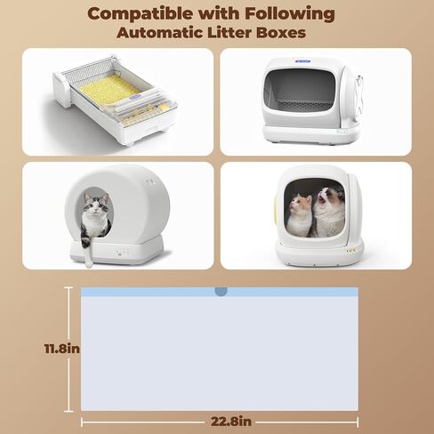 Self Cleaning Litter Box Accessories - Liners for Robotail-C32/C42&UBPET-C31/C41&Meowant-SC01/SC02/SC03/SC09 Self Cleaning Cat Litter Box, 60 PCS in Kuwait