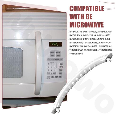 WB15X10224 Microwave Oven Door Handle for GE Microwave JVM17, LVM17, JNM1731, JVM1540, JNM1541, EVM1750DM, HVM1540, HVM1750 Series, Replace EA1480986 PS1480986 AP3993827 AH1480986 in Kuwait