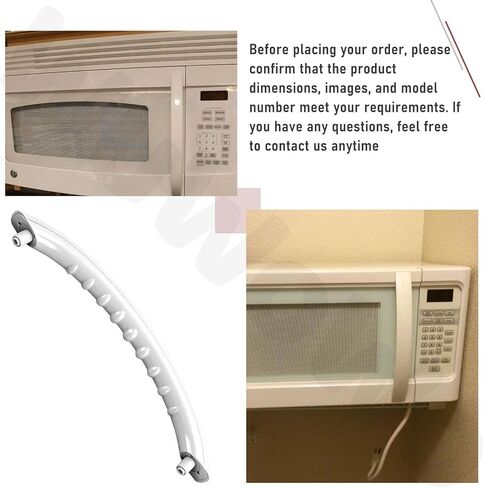 WB15X10224 Microwave Oven Door Handle for GE Microwave JVM17, LVM17, JNM1731, JVM1540, JNM1541, EVM1750DM, HVM1540, HVM1750 Series, Replace EA1480986 PS1480986 AP3993827 AH1480986 in Kuwait