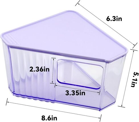 Hamster Toilet Sand Bath Box,Small Animal Bathroom & Digging Room Hamster Sand Bath Container Acrylic Critter's Sand Bath Shower Room Dwarf Syrian Rat Hideaway Gerbil, SyrianHamster,Guinea Pigs in Kuwait