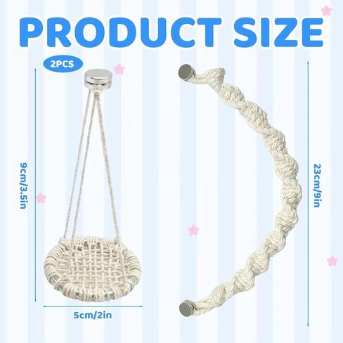 2 pcs Jumping Spider Accessories, Magnetic Jumping Spider Ropes, Jumping Spider Enclosure Decor, Mini Jumping Spider Habitat Enhancements, Two Magnetic Spider Ropes for Spider Enclosures in Kuwait