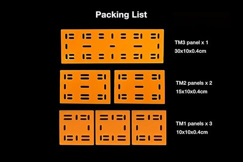 GuineaLoft™ TM Multipack DIY Panels (Yellow) – Includes 3 TM1 Panels, 2 TM2 Panels, 1 TM3 Panel, DIY Panels for Building Play Structures – Visit the GuineaLoft Store for More in Kuwait