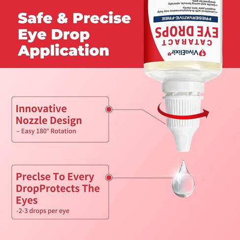 Cataract Eye Drops for Dogs – Improve Vision Clarity & Comfort, Preservative-Free, Natural Formula, 1.69 fl oz (50 mL) for Dogs and Cats in Kuwait