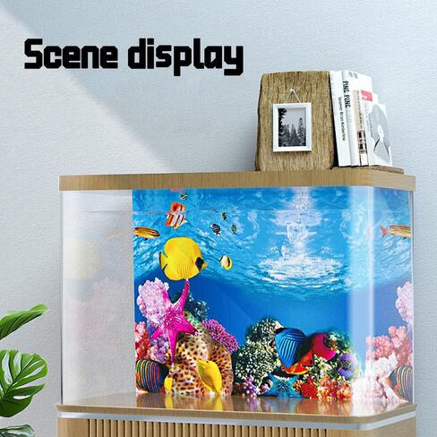 Double Sided Fish Tank Background 12 x 20 Inches for Fish Tanks Aquarium Backgrounds Decorative Poster Paper Sticker Waterproof Fish Tank Wallpaper in Kuwait