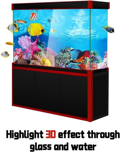 Double Sided Fish Tank Background 12 x 20 Inches for Fish Tanks Aquarium Backgrounds Decorative Poster Paper Sticker Waterproof Fish Tank Wallpaper in Kuwait
