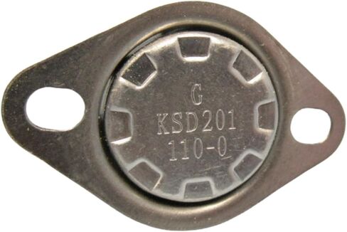 KSD201 110-0 الصمامات الحرارية (مغلق عادة) مناسب لـ GE WB27X11208 WB27X10851 WB18X35517 JVM3160EF1ES JVM61756TS Frigidaire LG 6930W1A003J ميكروويف ترموستات in Kuwait