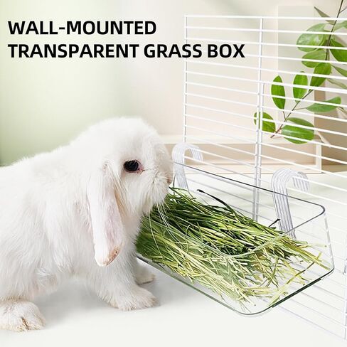 Stainless Steel Gird Rabbit Litter Box, Low Entry Bunny Litter Pan with Hay Feeder & Broom, Corner Potty Tray for Small Animals Rabbits Guinea Pigs Ferrets, 15.4x11.2x4.8 inch (White) in Kuwait