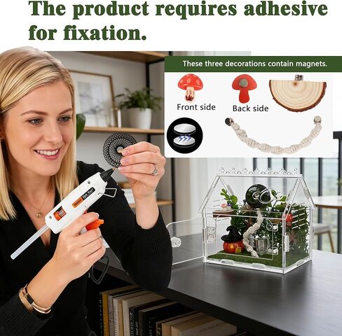 Jumping Spider Enclosure Accessories, 15PCS Decor Kit with Tarantula Habitat Hide Climbing Ledge Water Dish for Spider Tank Decorations in Kuwait