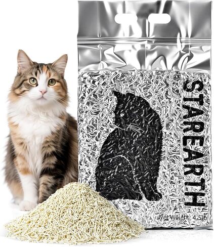 Tofu Cat Litter - Ultra Absorbent，Fast Clumping，Really Dust-Free，Flushable & Septic-Safe, Low Tracking Pea Fiber Litter for Multi-Cat Households，Light Milky Scent in Kuwait