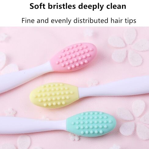 4 Pcs Cat Grooming Brush for Chin Acne & Blackhead Removal | Silicone Double-sided Tool for Acne Treatment, Blue in Kuwait