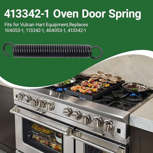 Oven Door Spring 413342-1 for Vulcan-Hart Oven Models EG160,EG260,EG36,EG60,E24L,E36L,Replaces 104053-1, 113342-1, 404053-1, 413342-1 in Kuwait