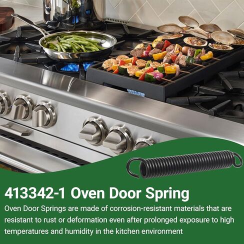 Oven Door Spring 413342-1 for Vulcan-Hart Oven Models EG160,EG260,EG36,EG60,E24L,E36L,Replaces 104053-1, 113342-1, 404053-1, 413342-1 in Kuwait