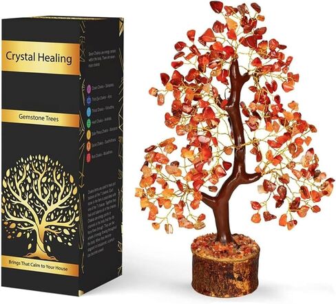 Seven Chakra Tree - Gemstone Tree - Feng Shui Crystal - Crystal Tree for Positive Energy - Gifts for Spiritual People - Crystal Decor - Chakra Crystals in Saudi Arabia