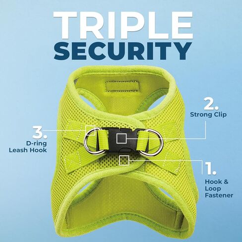 Best Pet Supplies Voyager Step-in Air All Weather Mesh Harness and Reflective Dog 5ft Leash Combo with Neoprene Handle, for Small, Medium and Large Breed Puppies - Set (Lime Green), XXX-Small in Kuwait
