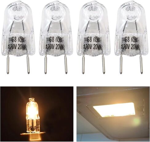 New Version 4pcs Light Bulbs Microwave Oven Light Lamp 120v 20w for GE WB36X10246,Night Light/Stove Light/Surface Light Bulb in Kuwait