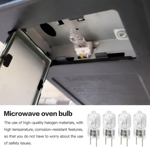 New Version 4pcs Light Bulbs Microwave Oven Light Lamp 120v 20w for GE WB36X10246,Night Light/Stove Light/Surface Light Bulb in Kuwait