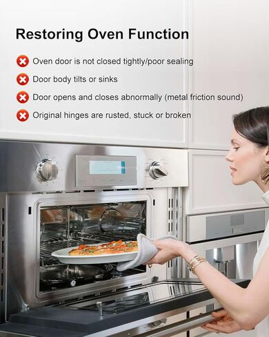 Upgrade 00487746 Oven Door Hinge Compatible with Thermador Whirlpool Bosch Ovens, Door Hinge Set Replace 487746 1032578 14-38-045-01 14-38-045-03 PS8721435 and More, Stainless Steel, 2 Pcs in Kuwait