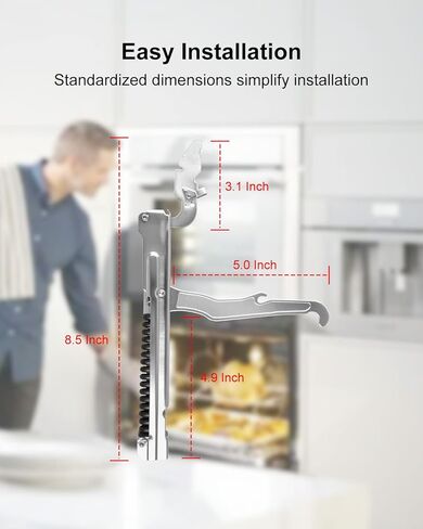 Upgrade 00487746 Oven Door Hinge Compatible with Thermador Whirlpool Bosch Ovens, Door Hinge Set Replace 487746 1032578 14-38-045-01 14-38-045-03 PS8721435 and More, Stainless Steel, 2 Pcs in Kuwait