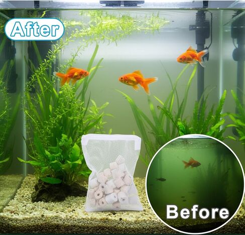 10 Pcs Media Bags for Aquarium with Zipper, 7.8 X 5.9 Inch Fish Tank Fine Mesh Bag for Fish Tank Activated Carbon, Ceramic Rings in Kuwait