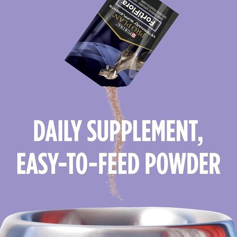 Purina Pro Plan المكملات البيطرية، مكمل FortiFlora Dog Probiotic، تركيبة سريرية لصحة الجهاز الهضمي وتخفيف الإسهال، موصى به من قبل الطبيب البيطري، 30 كيسًا فرديًا (صندوق مكون من 30 قطعة) in Kuwait
