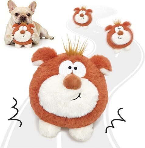 ألعاب الكلاب المتحركة، ألعاب الكلاب التفاعلية لإبقائهم مشغولين، ألعاب مضغ قطيفة تصدر صوت صرير للكلاب الصغيرة/المتوسطة/الكبيرة، قابلة لإعادة الشحن عبر USB in Kuwait