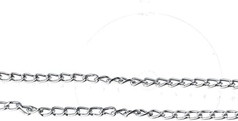 Heavy Duty Metal Chain Dog Leash with Leather Handle, Strong Control Pet Lead for Outdoor Training, Anti Bite Traction Rope for Dogs Up to 10kg(Black) in Kuwait