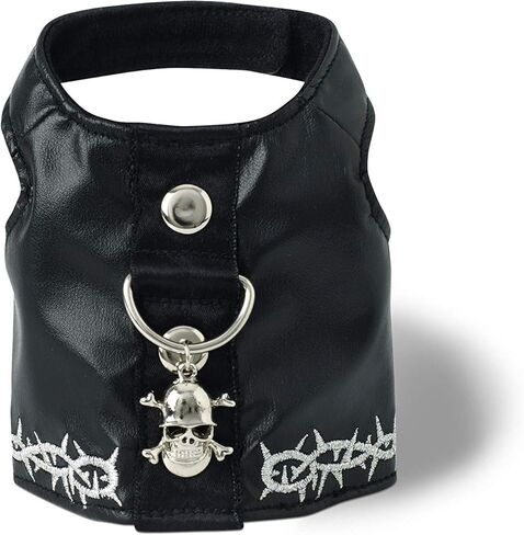Doggles Biker Vest Dog Harness, Black, Extra Small in Kuwait