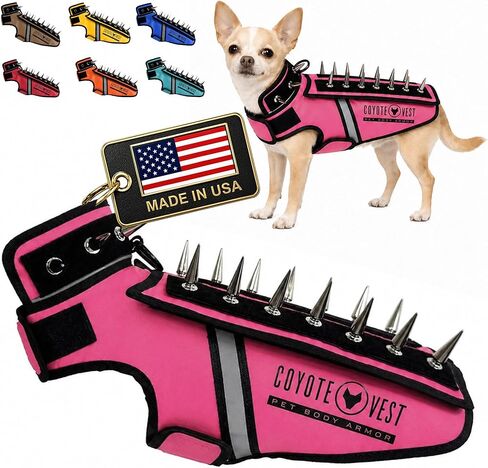 حزمة تسخير الكلاب CoyoteVest HawkVest | تتضمن وسادة إطلاق SpikeVest وHawkShield | حماية مقاومة للطعن من ذئاب القيوط والكلاب العدوانية والطيور الجارحة | صنع في الولايات المتحدة الأمريكية (XS، تركواز) in Kuwait