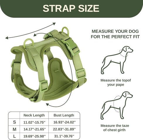 4 in 1 No Pull Dog Harness and Leash Set, with Collar & Poop Bag Dispenser, Adjustable Padded Waterproof Pet Harness for Small Medium Large Dogs, Easy Control for Walking Training Hiking (S) in Kuwait