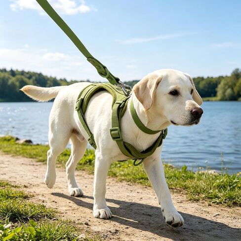4 in 1 No Pull Dog Harness and Leash Set, with Collar & Poop Bag Dispenser, Adjustable Padded Waterproof Pet Harness for Small Medium Large Dogs, Easy Control for Walking Training Hiking (S) in Kuwait