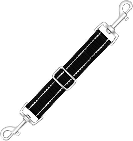 Dual-Clasp Dog Collar Safety Connector, No-Pull Harness-to-Collar Clip, Pet Extension Leash for Training & Walking in Kuwait