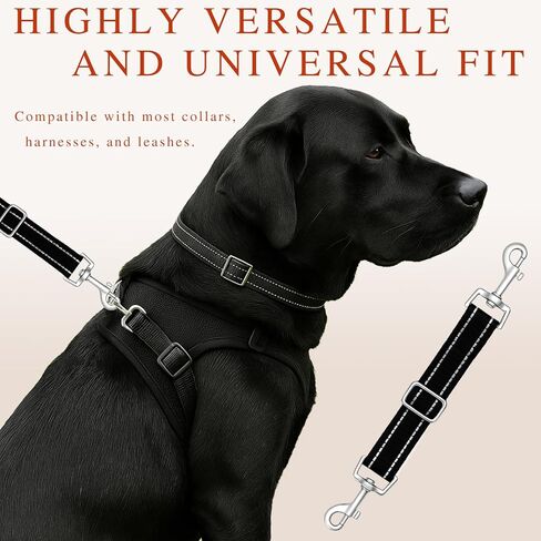 Dual-Clasp Dog Collar Safety Connector, No-Pull Harness-to-Collar Clip, Pet Extension Leash for Training & Walking in Kuwait
