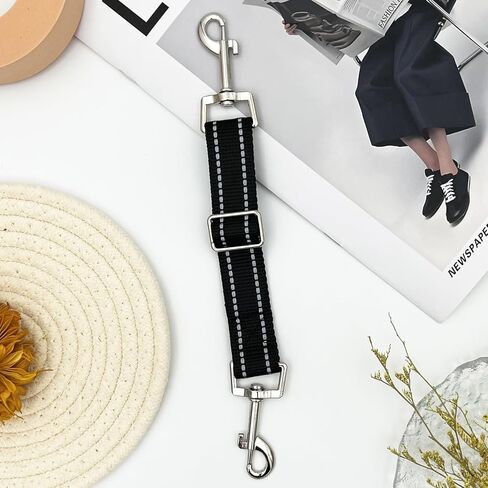 Dual-Clasp Dog Collar Safety Connector, No-Pull Harness-to-Collar Clip, Pet Extension Leash for Training & Walking in Kuwait