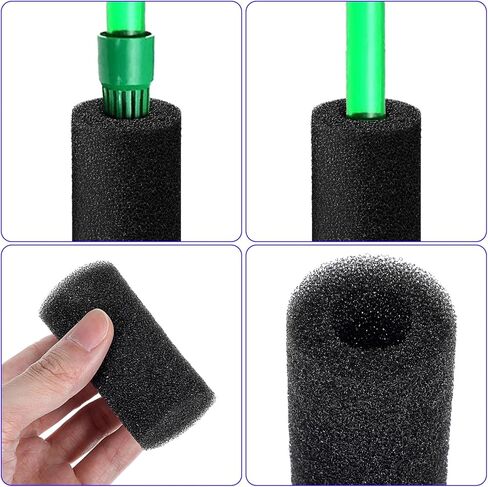 6-Pack Pre-Filter Sponge for Aquarium Shrimp Fry Fish Tank Filter 0.8" Intake, Aquarium Pre Filter Sponge, High-Porosity Foam Roll Replacement Foam Cover, Easy to Clean in Kuwait