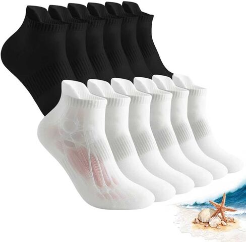 6 Pairs Athletic Ankle Socks for Men Women, Rose Scented95.2% Cotton, Multi-Color Pack, Moisture Wicking, Seamless Toe in Saudi Arabia