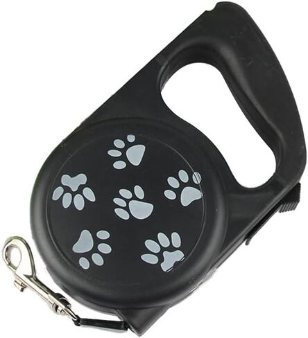 Magik 1-2 Retractable 26 Ft Dog Leash up to 66Lb Rope Cord Anti-Slip Handle Braking (Black, 1 Pack) in Kuwait