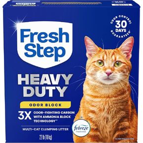 Fresh Step Heavy Duty Odor Block Multi Cat Clumping Litter with Febreze, 22 lb (Package May Vary) in Saudi Arabia